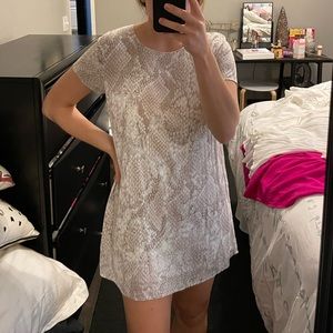 Snake print mini dress